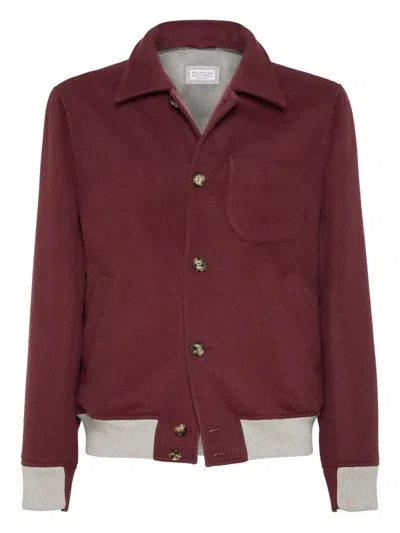 BRUNELLO CUCINELLI BUTTON-UP WOOL-BLEND JACKET