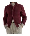 Brunello Cucinelli Button-up Wool-blend Jacket In Red