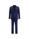 Brunello Cucinelli Button Wool Suit In Blue