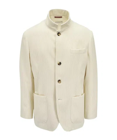 Brunello Cucinelli Buttoned Corduroy Jacket In Multi