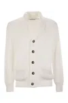 Brunello Cucinelli Men's Buttoned Cotton Rib Cardigan