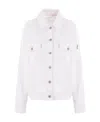 Brunello Cucinelli Buttoned Denim Jacket In White