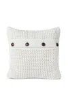 Brunello Cucinelli Buttoned Knit Cushion Pillow In White