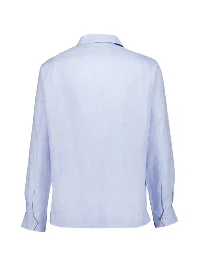 Brunello Cucinelli Buttoned Linen Shirt In White