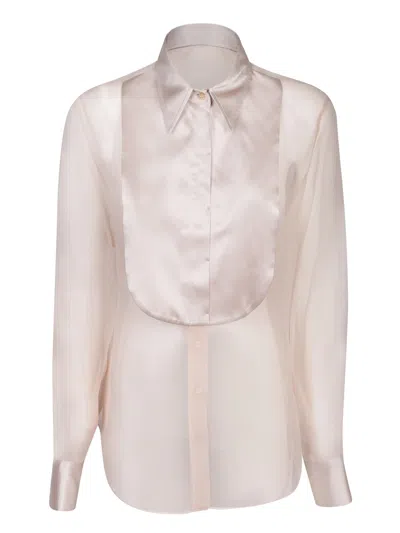 Brunello Cucinelli Buttoned Long-sleeved Top In Pink