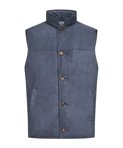 BRUNELLO CUCINELLI BRUNELLO CUCINELLI BUTTONED SLEEVELESS GILET