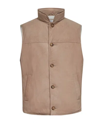 BRUNELLO CUCINELLI BRUNELLO CUCINELLI BUTTONED SLEEVELESS GILET