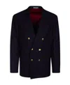 Brunello Cucinelli Tailored Double-breasted Jacket With Notch Lapels In Black