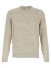 Brunello Cucinelli Irregular Coloration Flecked Alpaca Sweater Clothing In Gray