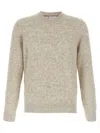 Brunello Cucinelli Irregular Coloration Flecked Alpaca Sweater Clothing In Gray