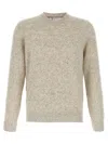 Brunello Cucinelli Irregular Coloration Flecked Alpaca Sweater Clothing In Gray