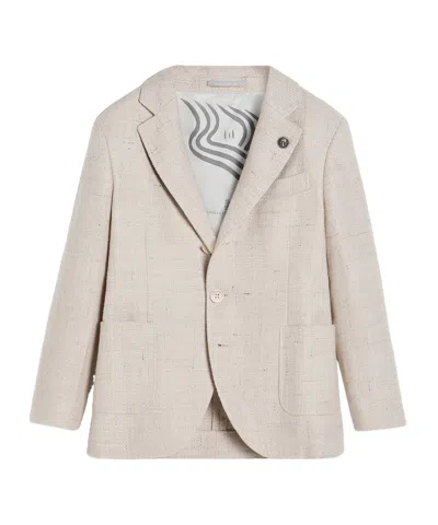 Brunello Cucinelli Button-fastening Blazer In Brown