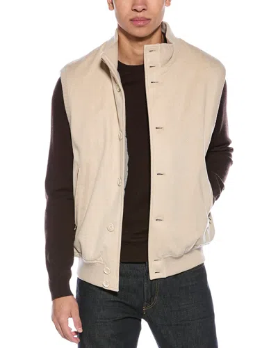 Brunello Cucinelli Button-front Ribbed Vest In Neutral