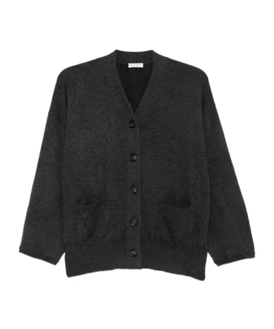 Brunello Cucinelli Button-up Cashmere Cardigan In Black