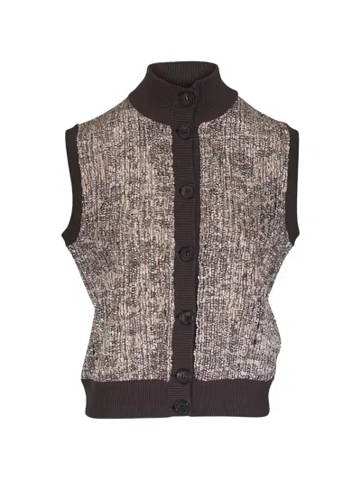 Brunello Cucinelli Button-up Vest In Brown
