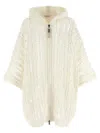 Brunello Cucinelli Cable & Mesh Sweaters And Cardigans White