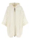 Brunello Cucinelli Cable & Mesh Sweaters And Cardigans White In Neutral