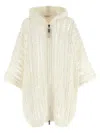 Brunello Cucinelli Cable & Mesh Sweaters And Cardigans White In Neutral