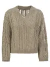 Brunello Cucinelli Women's Cable & Mesh Jute And Cotton Jersey
