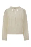 Brunello Cucinelli Women's Cable & Mesh Jute And Cotton Jersey In Beige
