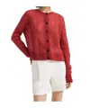 Brunello Cucinelli Mohair-blend Cable-knit Cardigan In Red