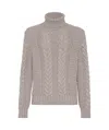 Brunello Cucinelli Cable-knit Cashmere Jumper In Nude