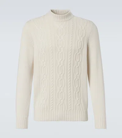 Brunello Cucinelli Cable-knit Cashmere Sweater In Neutral