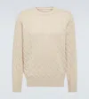 Brunello Cucinelli Cashmere Cable-knit Jumper In Yellow