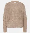Brunello Cucinelli Cable-knit Cotton-blend Sweater In C9643 Sand