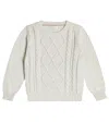 Brunello Cucinelli Cable-knit Cotton Sweater In Nebbia+panama