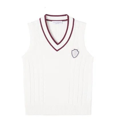 BRUNELLO CUCINELLI CABLE-KNIT COTTON VEST