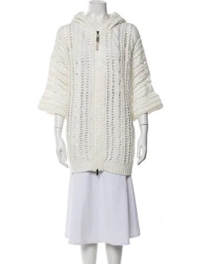 Pre-owned Brunello Cucinelli Cable Knit Crew Neck Sweater W/ Tags In Neutral