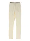 Brunello Cucinelli Cable Knit Cashmere Pants With Ribbed Cuffs In Neutral