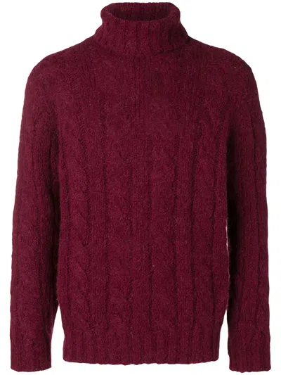 Brunello Cucinelli Cable-knit Jumper In Red