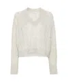 Brunello Cucinelli Sequin Embellished Jumper In White