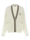 Brunello Cucinelli Braided Cardigan Sweaters And Cardigans White In Neutral