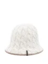 Brunello Cucinelli Cable-knit Sequined Bucket Hat