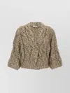 Brunello Cucinelli Short-sleeved Cardigan Sweaters And Cardigans Beige