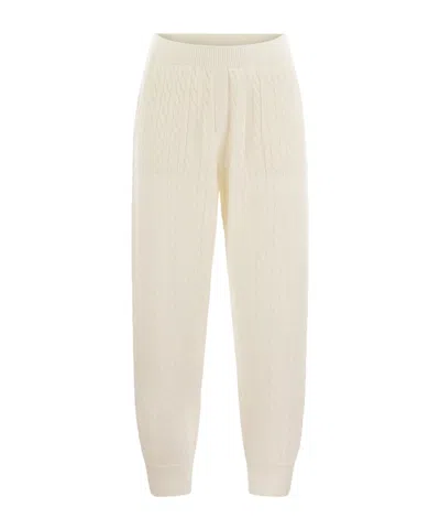 BRUNELLO CUCINELLI BRUNELLO CUCINELLI CABLE-KNIT STRAIGHT LEG TROUSERS