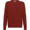 Brunello Cucinelli Pullover Mit Zopfmuster