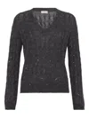Brunello Cucinelli Cable-knit Sweater In Multi