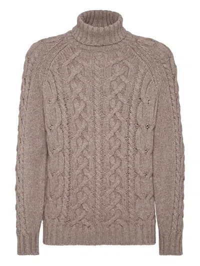 BRUNELLO CUCINELLI CABLE-KNIT SWEATER