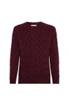 Brunello Cucinelli Cable Knit Sweater In Brown
