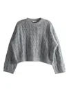 Brunello Cucinelli Cable-knit Sweater In Gray