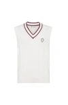 Brunello Cucinelli Cable-knit V-neck Vest In Red