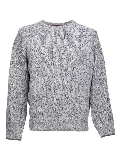 Brunello Cucinelli Cable-knit Sweater In Gray