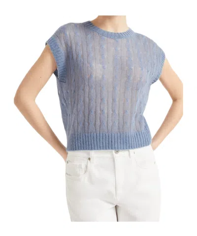 Brunello Cucinelli Cable-knit Top In Blue