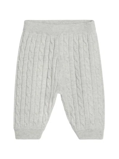 Brunello Cucinelli Babies' Cable-knit Trousers In Grey