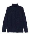 Brunello Cucinelli Cable-knit Turtleneck Sweater In Black