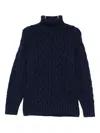 Brunello Cucinelli Men Cashmere Turtle-neck Sweater In Blue